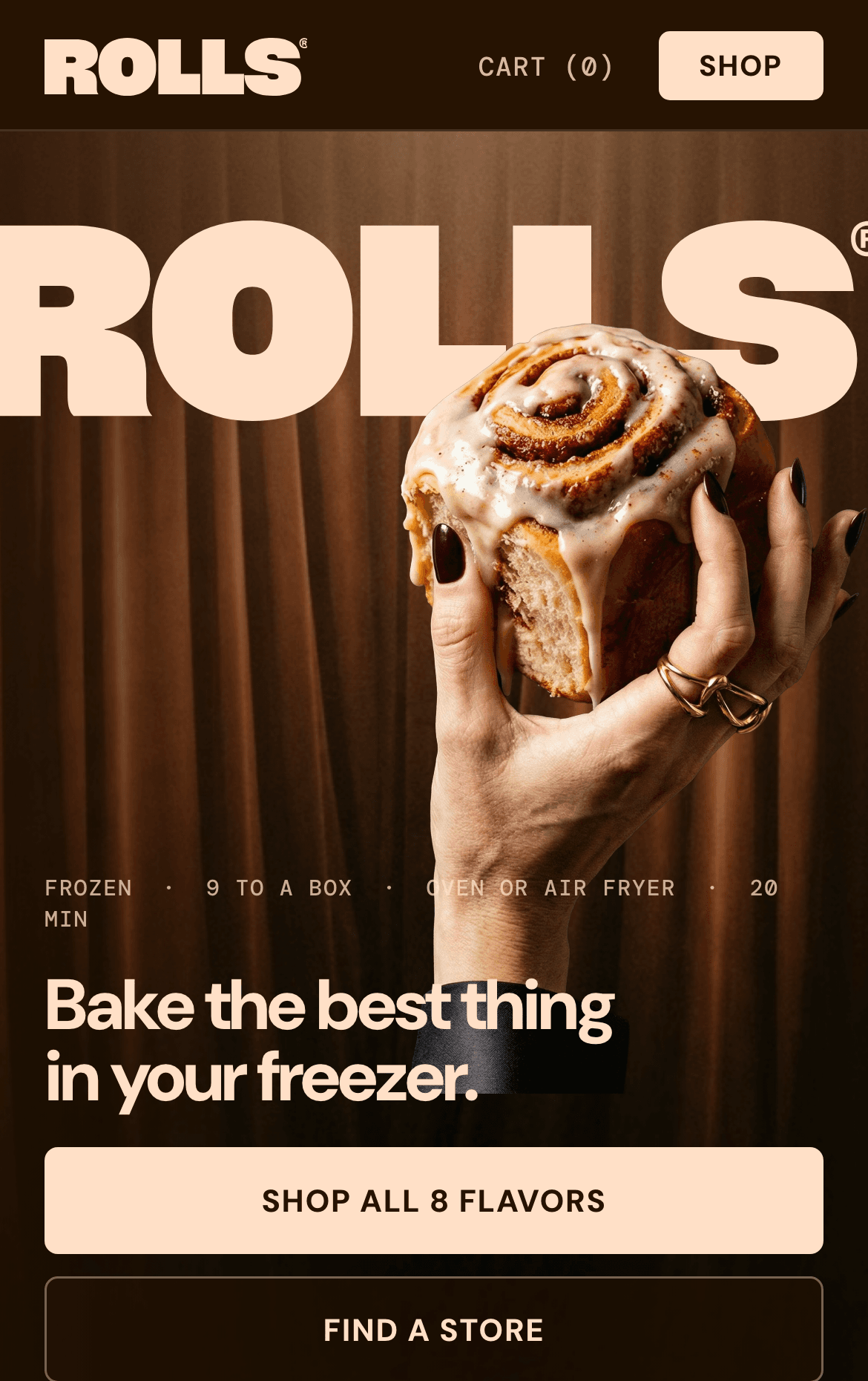The homepage hero